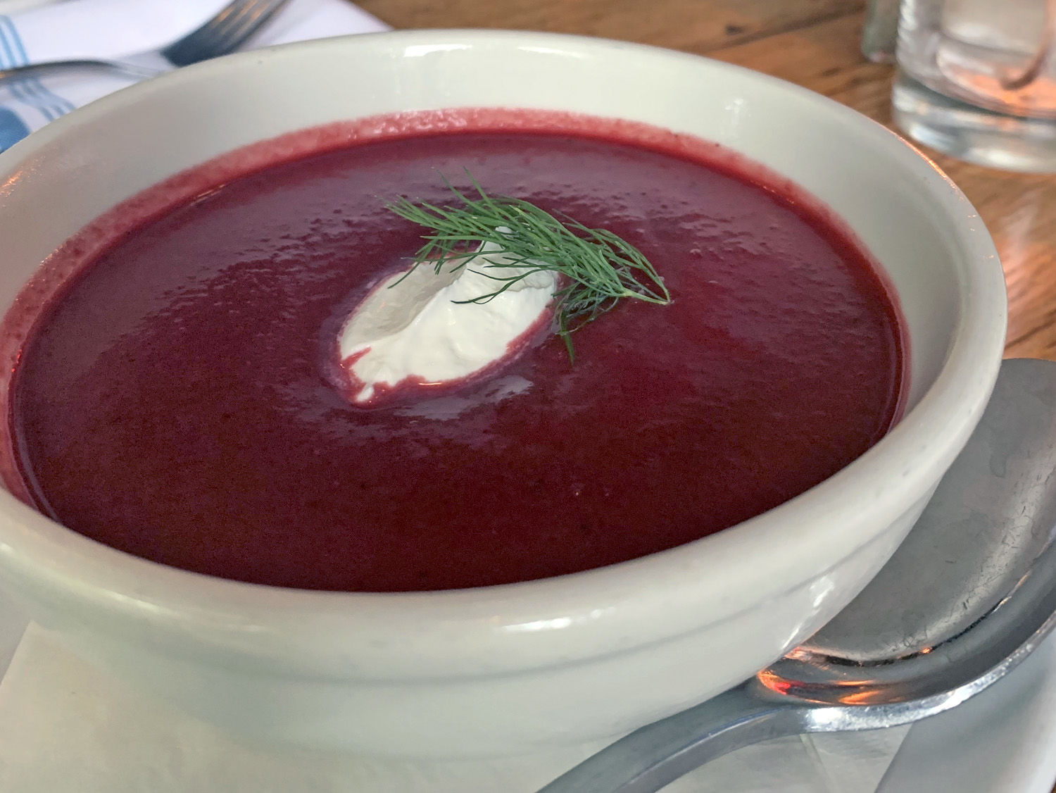 Chilled Borscht at Olive + Oak